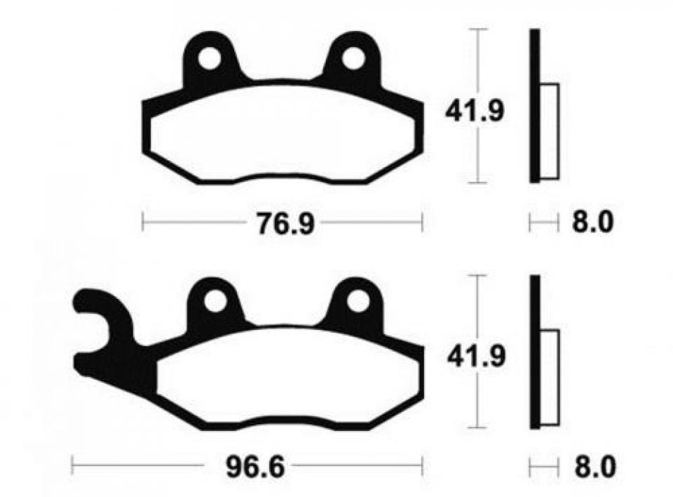 Plaquette de frein Carbone Lorraine pour scooter Kymco 50 Agility 4T R12 2007-2017 AV Neuf