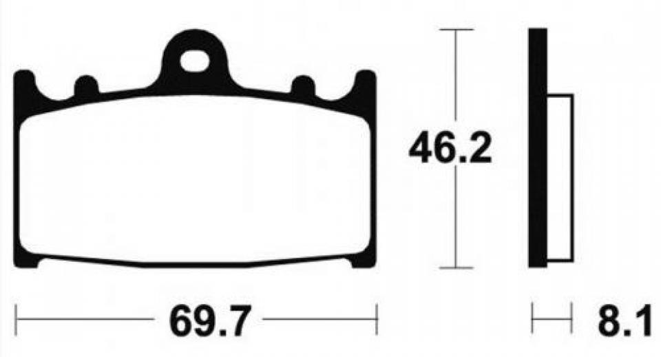 Plaquette de frein carbon Lorraine pour moto Suzuki 400 GSXR 1988 - 1989 2251 Neuf