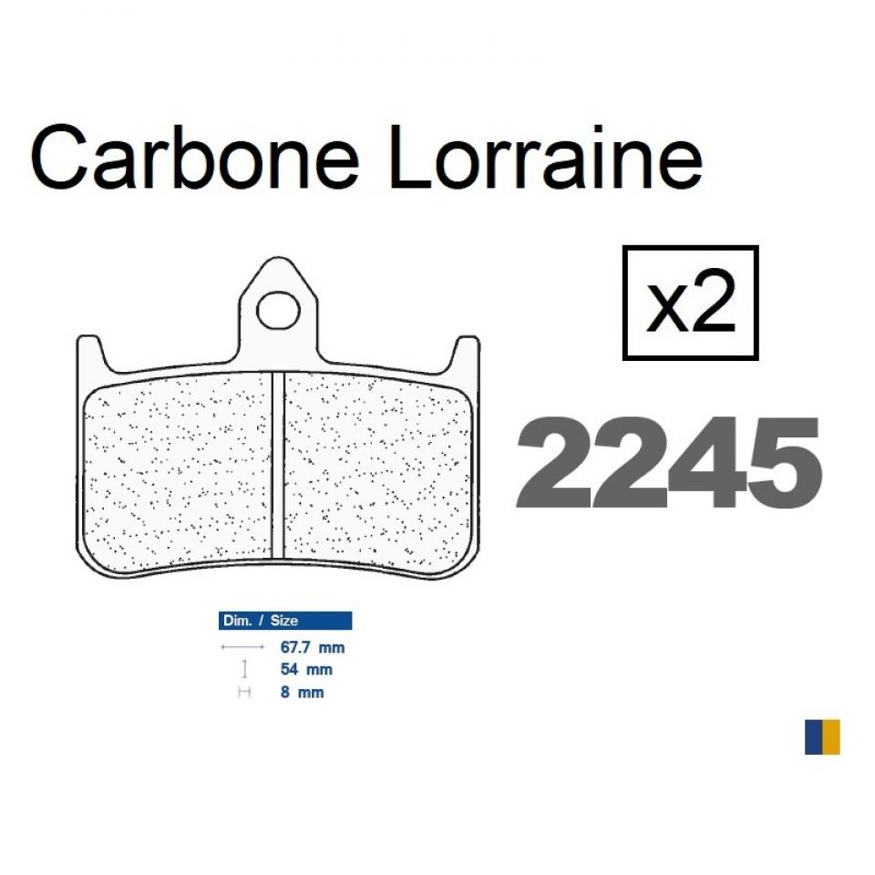 Plaquette de frein Carbone Lorraine pour ULM Honda 400 Bros 1988 à 1992 NC25 / AV Neuf