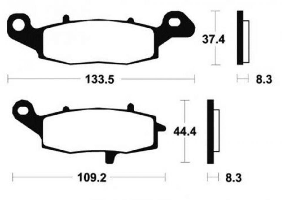 Plaquette de frein carbon Lorraine pour moto Kawasaki 1500 VN Drifter 1999 - 2002 2383 Neuf