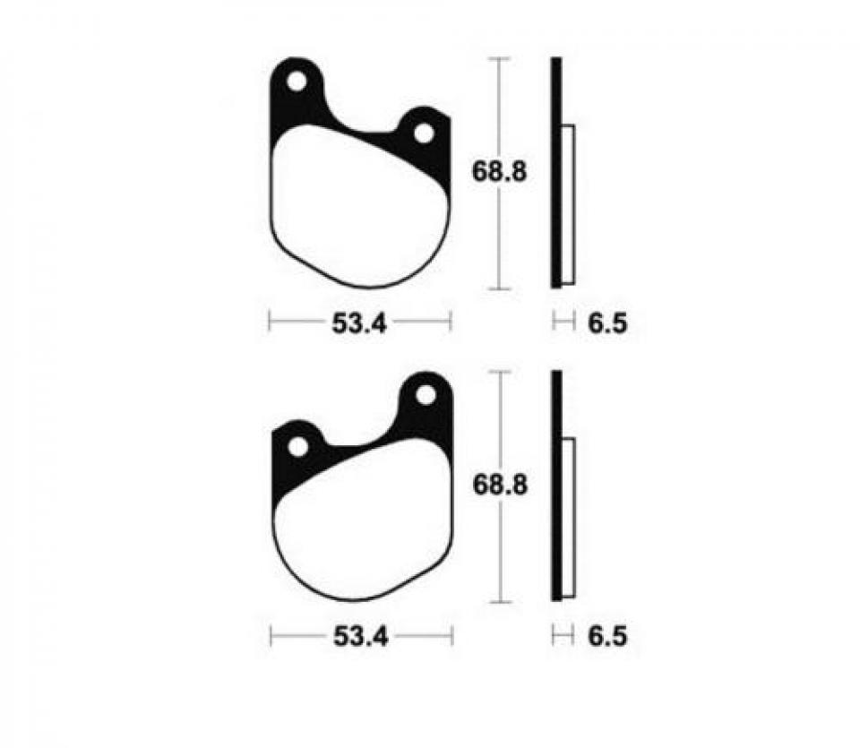 Plaquette de frein Carbone Lorraine pour pour Moto Harley Davidson 1340 FXR super glide 1982 à 1983 2700 Neuf