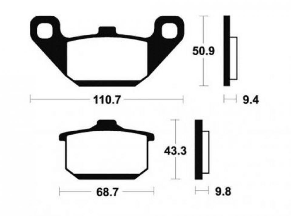 Plaquette de frein Carbone Lorraine pour moto Kawasaki 900 ZL 1985 2285 Neuf