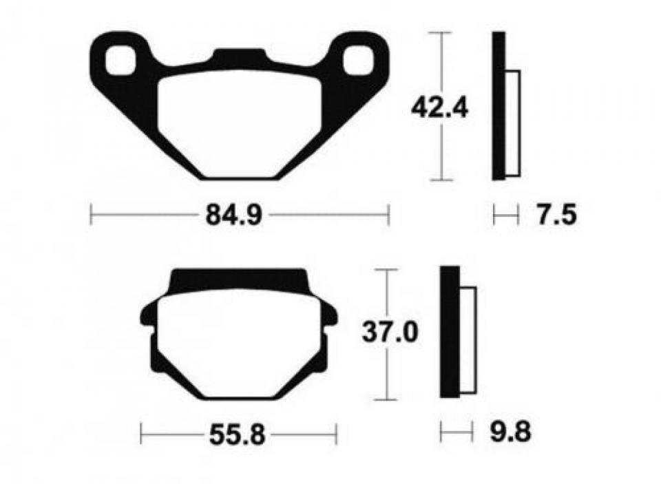 Plaquette de frein carbon Lorraine pour moto Husqvarna 125 CR 1991 - 1995 2306 Neuf