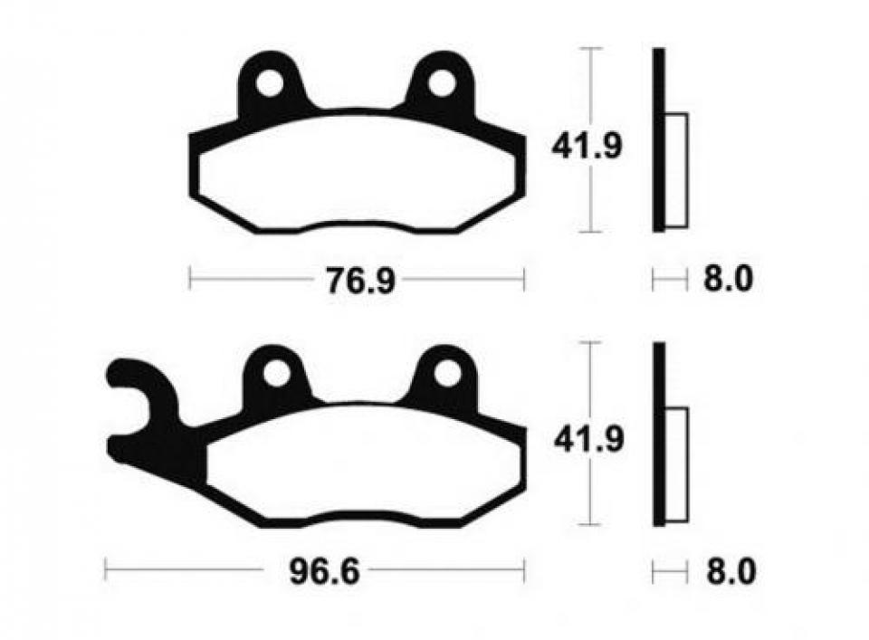 Plaquette de frein Carbone Lorraine pour moto Honda 250 Cmx C Rebel 1996-1996 AV Neuf