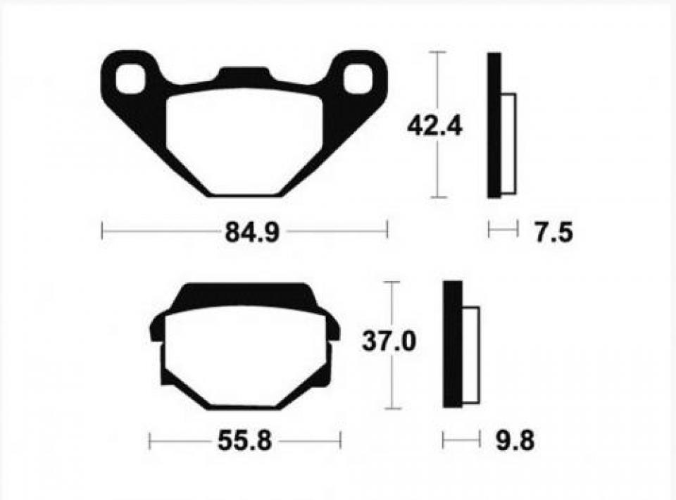 Plaquette de frein carbon Lorraine pour moto Kawasaki 200 KMX 1988 - 1992 2306 Neuf