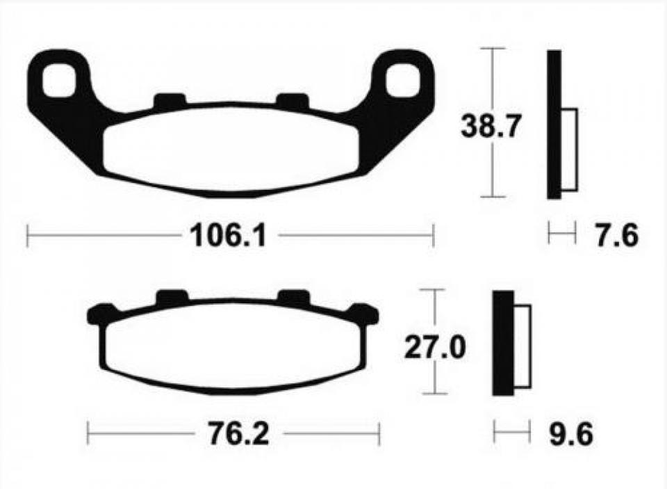 Plaquette de frein carbon Lorraine pour moto Kawasaki 400 GPZ R 1989 2389 Neuf