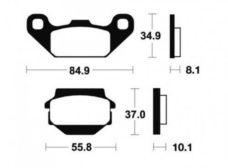 Plaquette de frein carbon Lorraine pour Quad Suzuki 500 LT 1987 - 1990 2799 Neuf