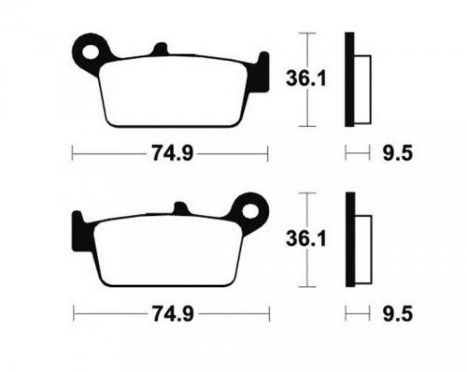 Plaquette de frein SEMC pour Moto Gas gas 400 SM 2002 à 2006 HO25 Neuf en destockage