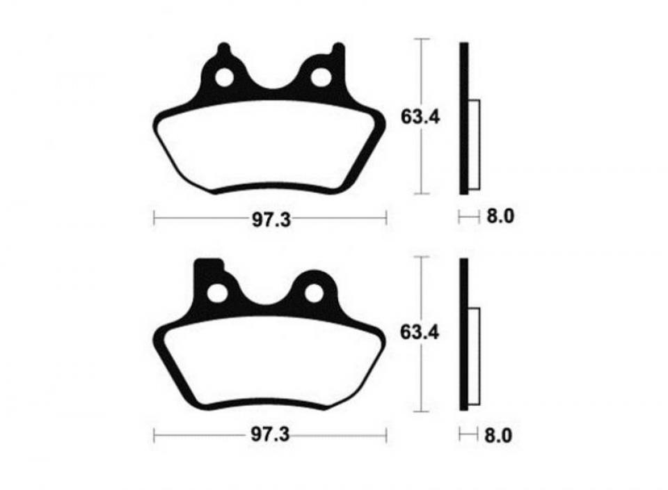 Plaquette de frein Bendix pour pour Moto Harley Davidson 1450 FLHT Electra Glide 2000 à 2006 MR326 Neuf