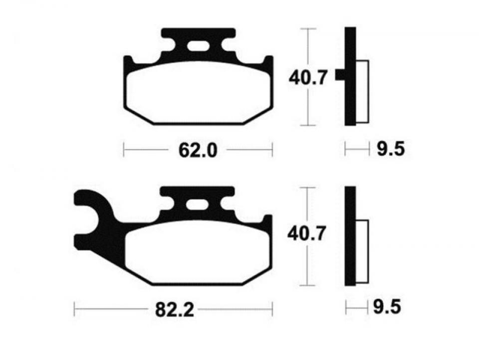 Plaquette de frein Tecnium pour Quad Yamaha 700 YFM R Raptor 2006-2008 MO316 / arrière Neuf