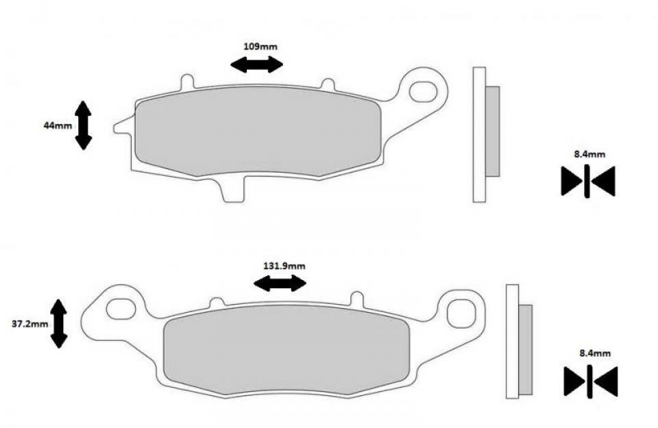 Plaquette de frein Galfer pour moto Kawasaki 400 Ninja 2011-2013 G1054 Neuf