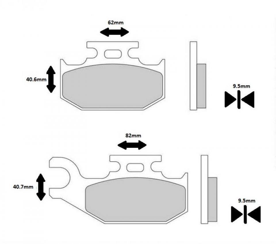 Plaquette de frein Galfer pour Quad CAN-AM 800 Renegade 2007-2011 G1397 Neuf