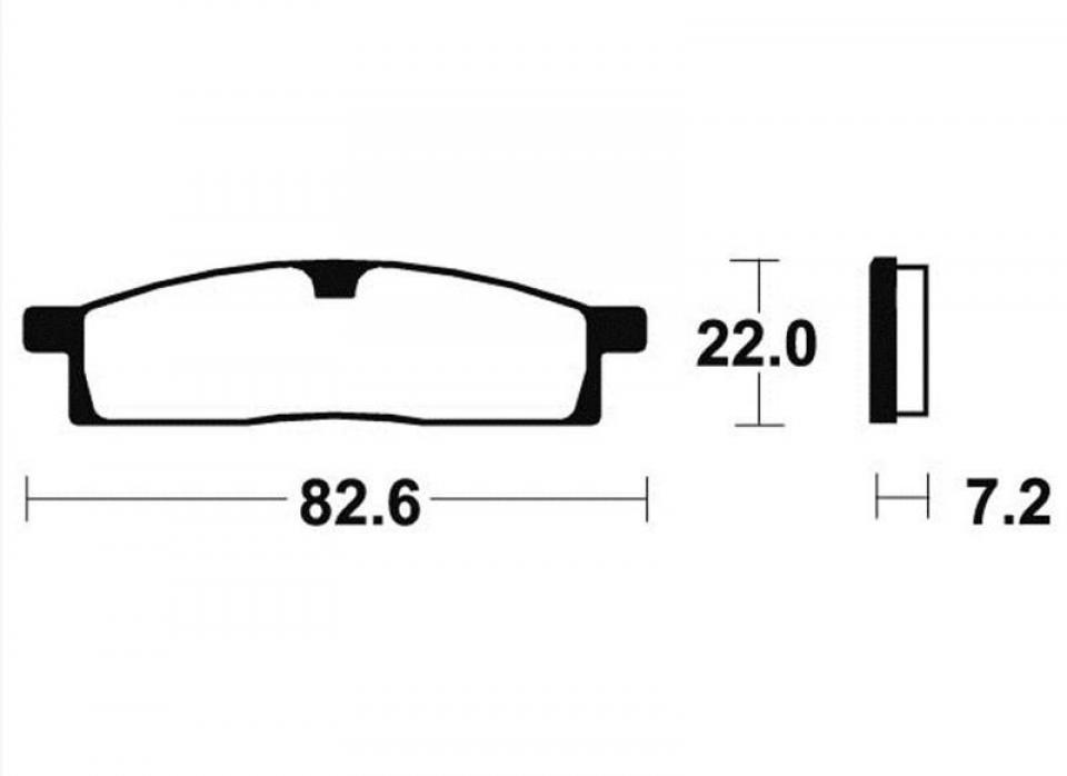 Paire de plaquette de frein Tecnium MO89 pour moto Yamaha 80 YZ 1986 à 2001 Neuf