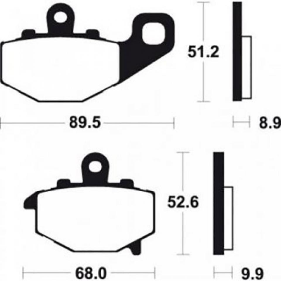 Plaquette de frein Tecnium pour moto Kawasaki 550 Zephyr 1993 à 2003 MR187 Neuf