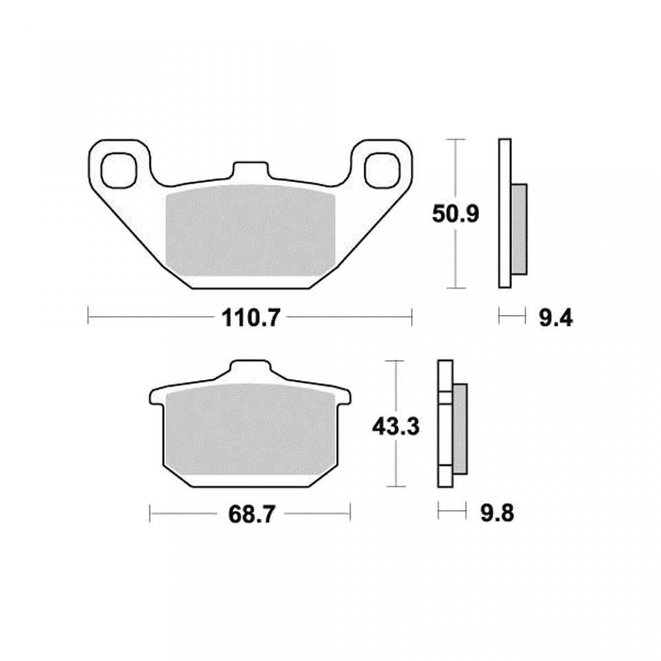 Plaquette de frein origine pour moto Kawasaki 500 Vulcan 1996-1997 LMP157SF Neuf