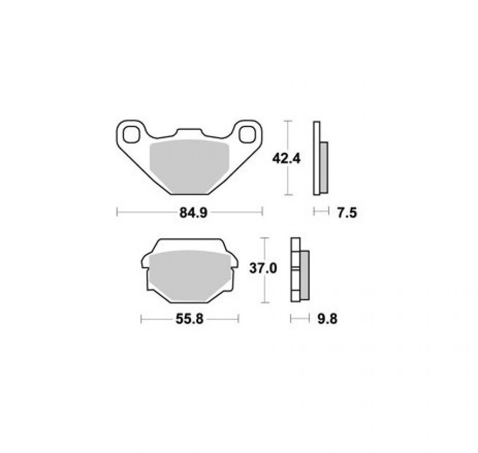 Plaquette de frein AP Racing pour moto Kawasaki 250 KL 2000 LMP186OR Neuf