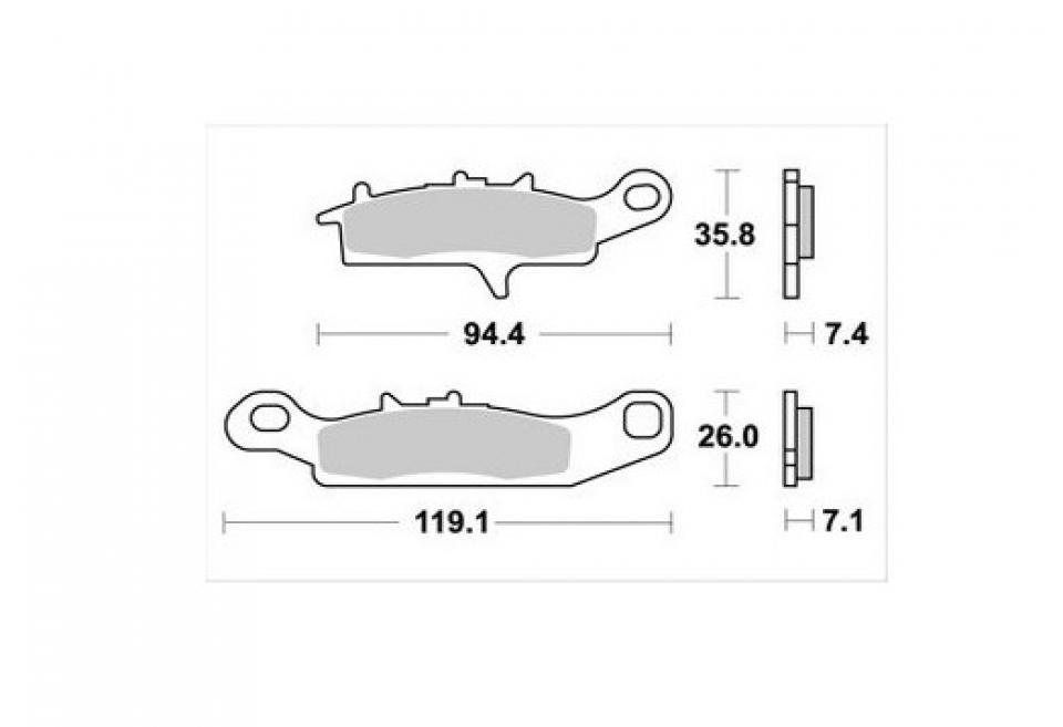 Plaquette de frein AP Racing pour Quad Kawasaki 700 KVF Prairie 2004 LMP401 OR Neuf