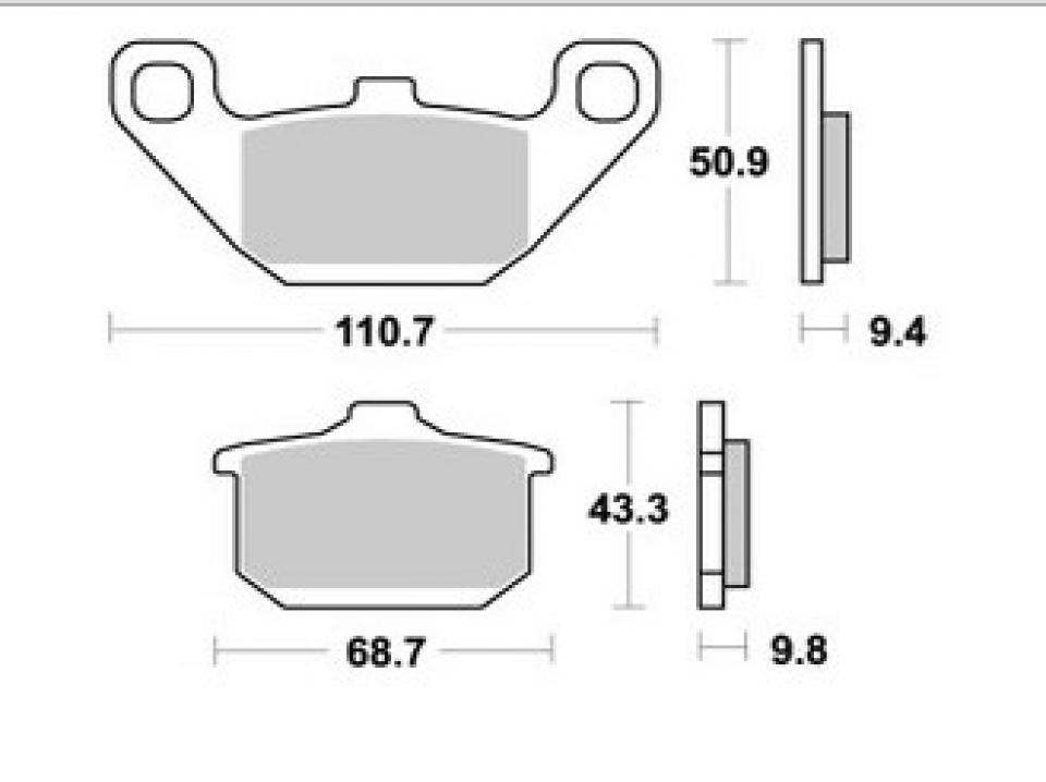 Plaquette de frein origine pour moto Kawasaki 800 Vulcan 1995 LMP157SF Neuf