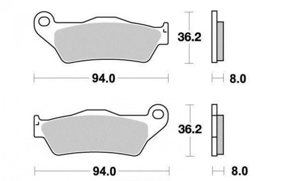 Plaquette de frein OEM pour moto Husqvarna 125 CR 1995-2013 Neuf