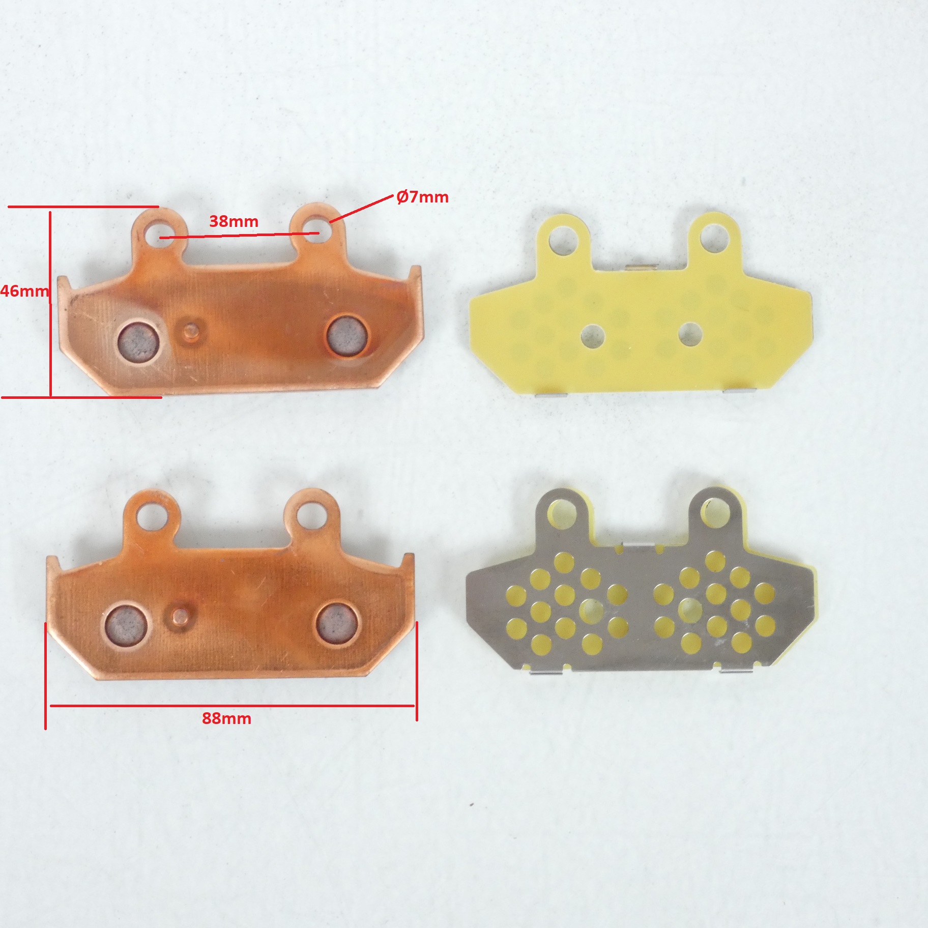 Paire plaquette de frein OEM pour moto Suzuki 250 AN Skywave 2007 à 2008 13968R