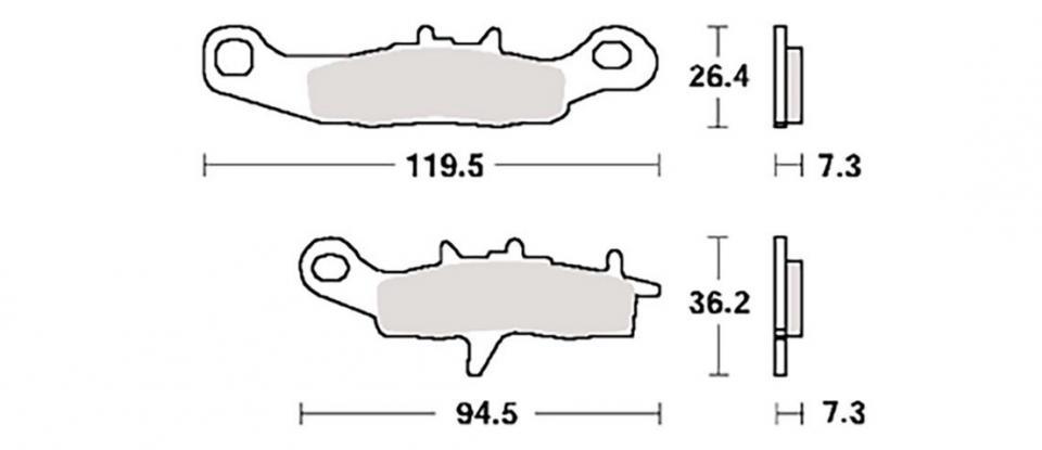 Plaquette de frein DP Brakes pour Moto Kawasaki 100 KX Après 1997 DP Brakes DP326 Neuf