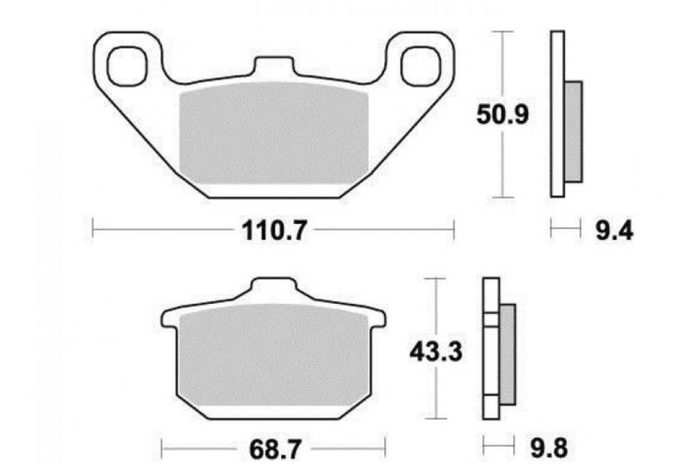 Plaquette de frein DP Brakes pour Moto Kawasaki 900 ZL Eliminator Après 1985 Neuf