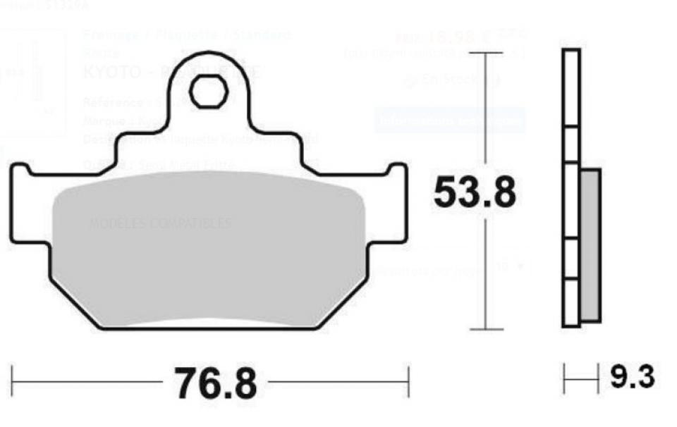 Plaquette de frein OEM pour moto Suzuki 600 DR R 1989-1991 Neuf