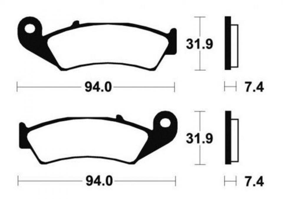 Plaquette de frein DP Brakes pour moto Honda 250 TRX 1986-1989 DP814 Neuf