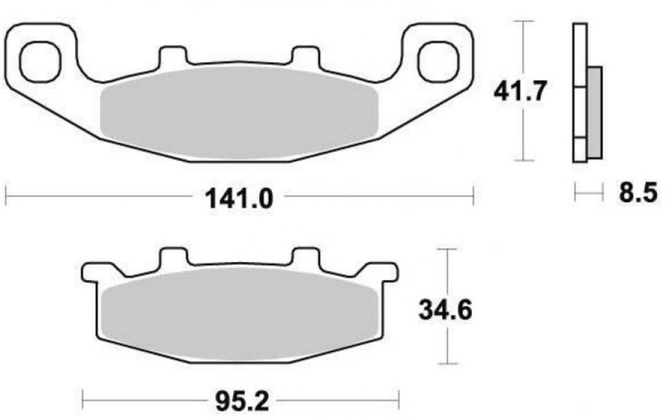 Plaquette de frein OEM pour moto Kawasaki 500 KLE 1991 à 2007 Neuf