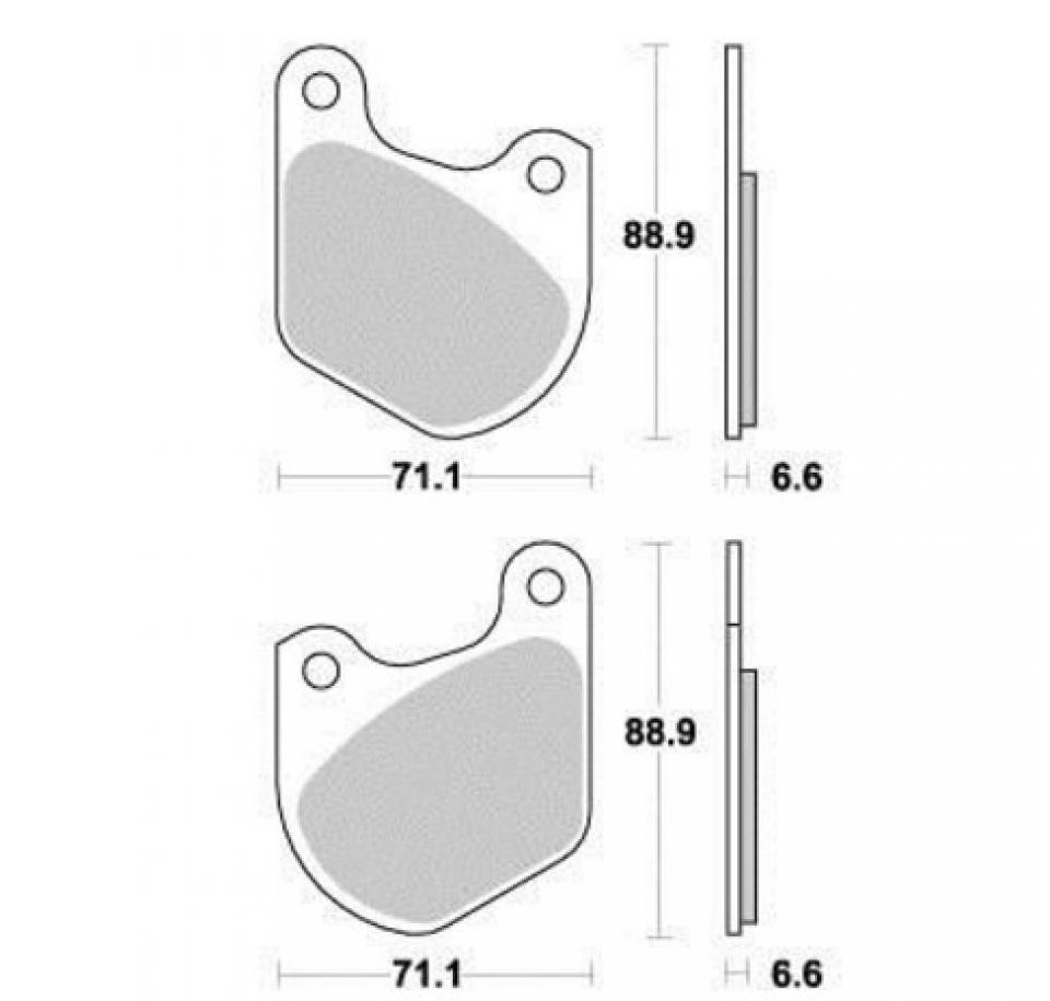 Plaquette de frein DUNLOPAD pour Moto Harley Davidson 1340 FLH 1981 à 1984 DP908 Neuf