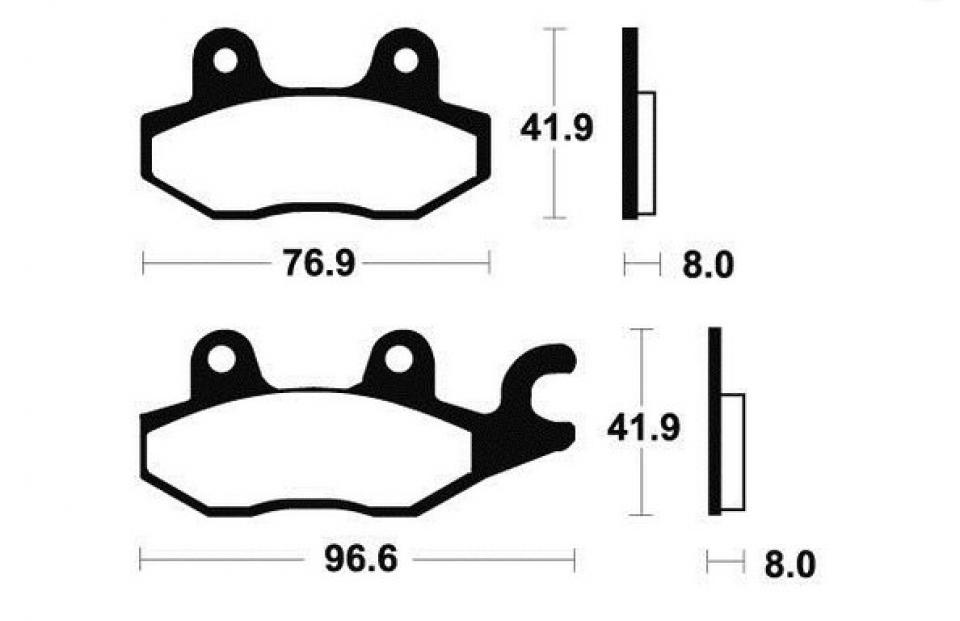 Plaquette de frein avant Tecnium MF138 pour moto Kawasaki ZX-R 250 Ninja 2008 à 2015
