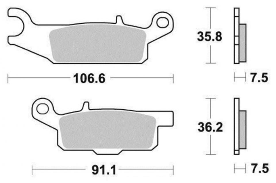 Plaquette de frein pour Quad Yamaha 250 YFM R Raptor 2007 à 2017 FA446TT Destockage