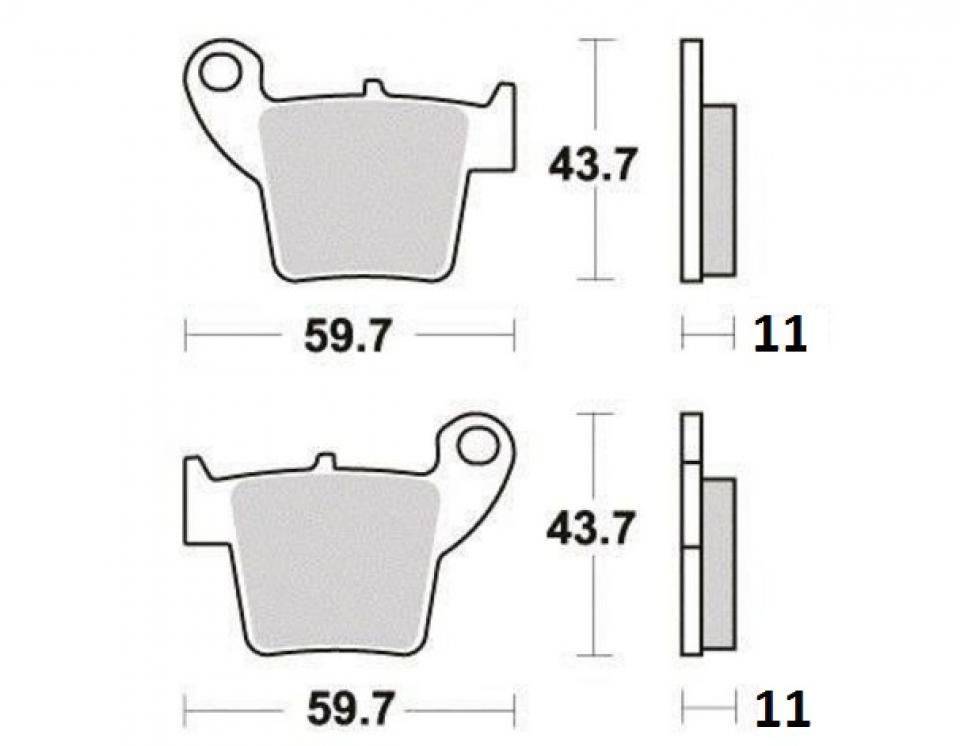 Plaquette de frein Factor Brakes pour Moto HM 450 CRE FX 2010 à 2012 FA346TT Neuf