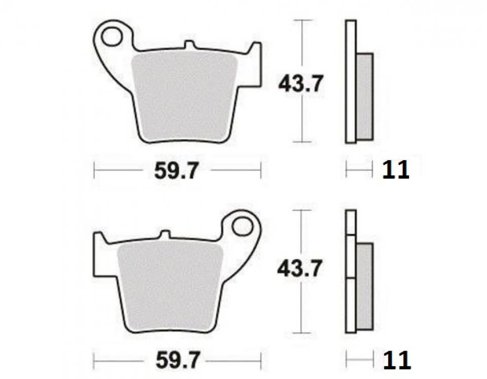 Plaquette de frein Factor Brakes pour Moto HM 450 CRE FR 2010 à 2012 FA346TT Neuf