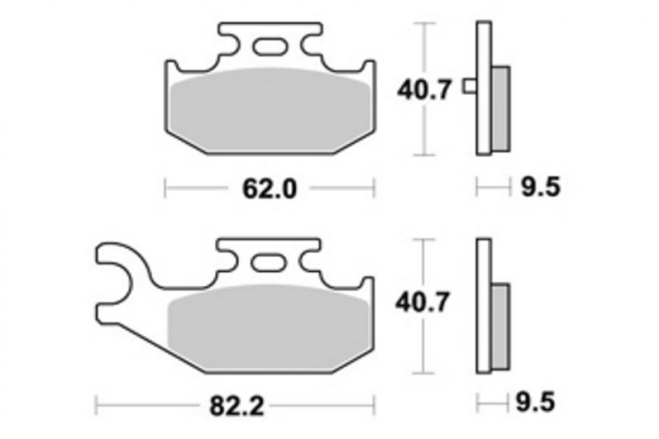 Plaquette de frein Factor Brakes pour Quad Yamaha 450 Rhino 2006 à 2009 FA428TT Neuf