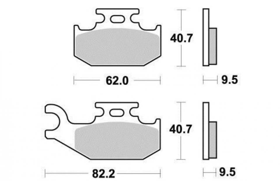 Plaquette de frein Factor Brakes pour Quad Bombardier 650 DS 2000-2006 FA317TT Neuf
