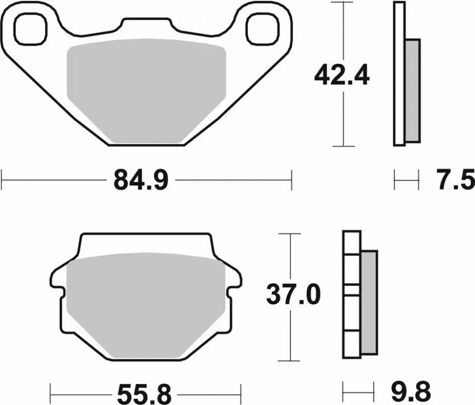 Plaquette de frein SBS pour Moto Gas gas 250 MC CROSS 2T 2010 à 2011 AR Neuf