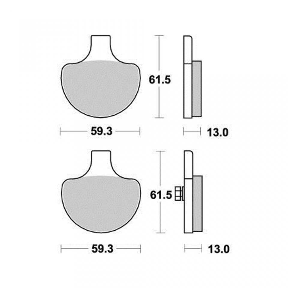 Plaquette de frein Perftec pour Moto Harley Davidson 1340 FLHS 1990 à 1993 AVG / AVD Neuf