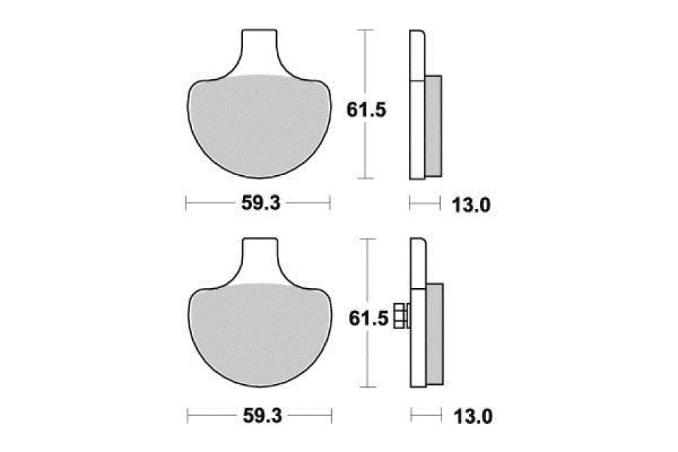 Plaquette de frein Perftec pour Moto Harley Davidson 1340 FLHS 1990 à 1993 AVG / AVD Neuf