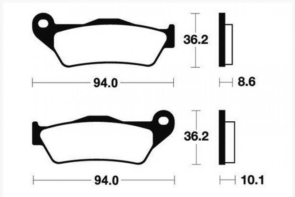 Plaquette de frein Tecnium pour moto BMW 1200 HP2 2007-2008 MR242 / arrière Neuf