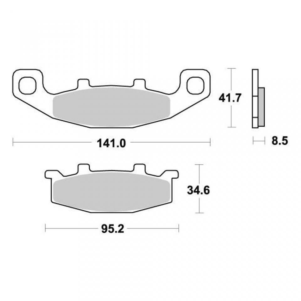 Plaquette de frein Perftec pour Moto Kawasaki 500 Gpz Ex S 1 Disque 1987 à 2001 AV Neuf