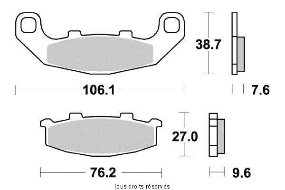Plaquette de frein AV PERFTEC pour Moto Kawasaki 500 Gpz Ex S 1 Disque 1994-2002