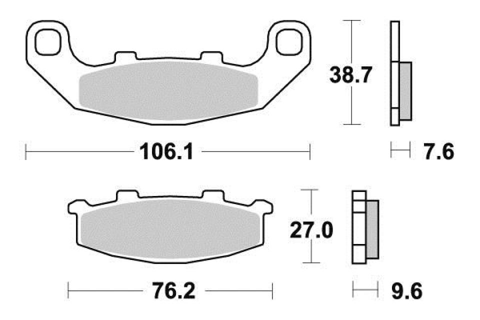 Plaquette de frein AV PERFTEC pour Moto Kawasaki 500 Gpz Ex S 1 Disque 1994-2002