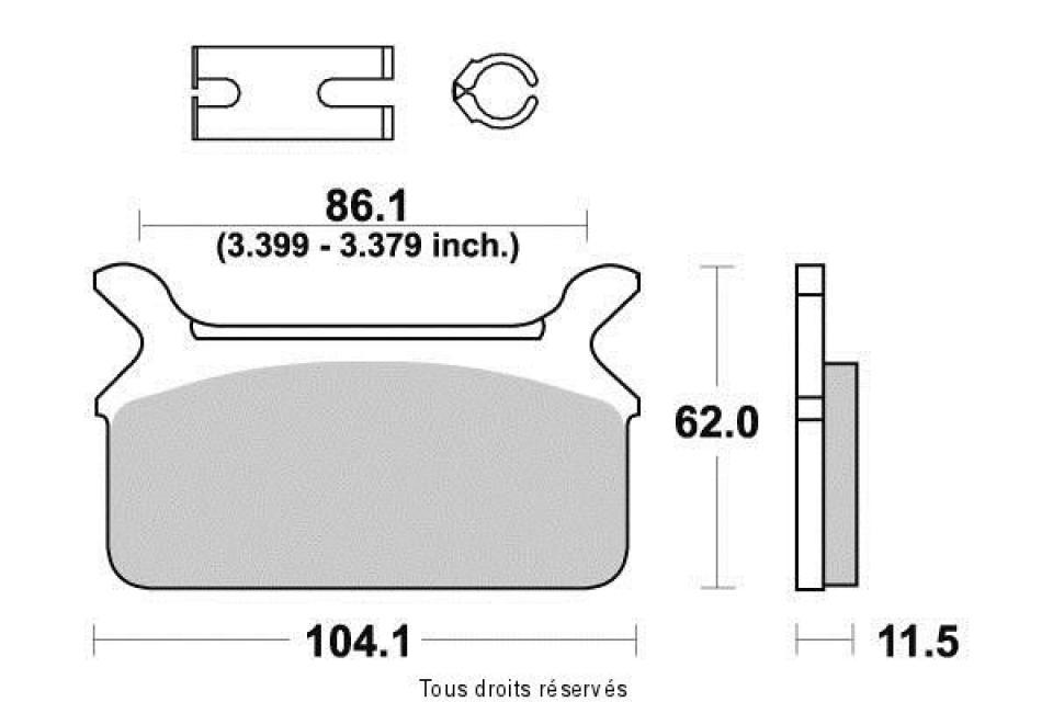 Plaquette de frein Sifam pour Moto Harley Davidson 1340 FLHTC 1990 à 1999 AR Neuf