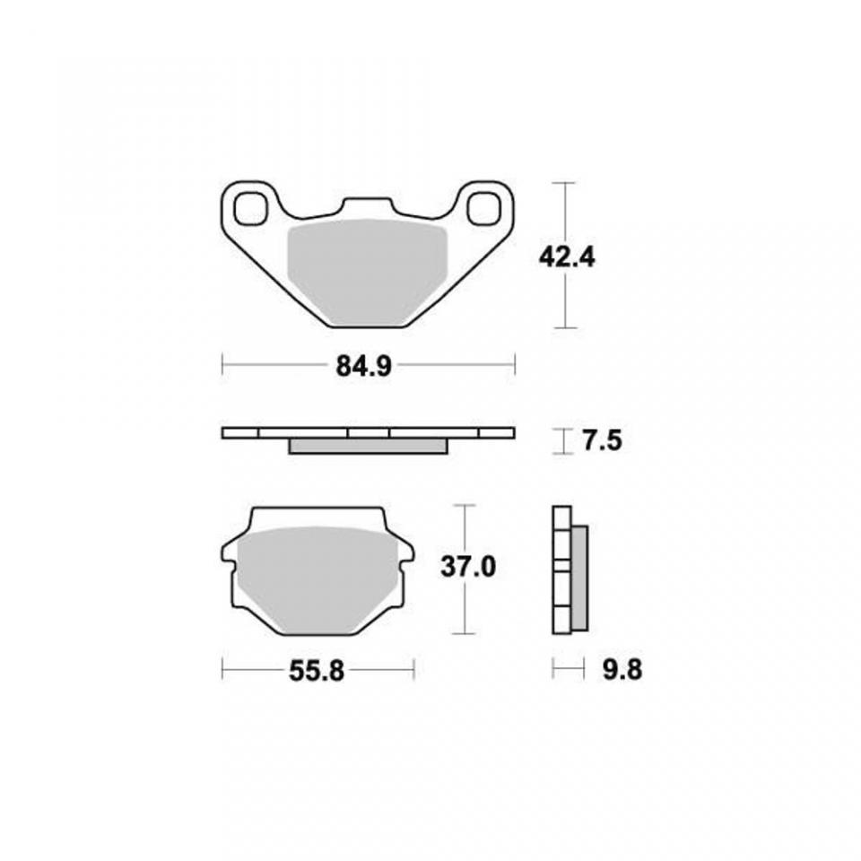 Plaquette de frein Perftec pour Moto Kawasaki 500 KX 1986 à 1988 AV / AR Neuf