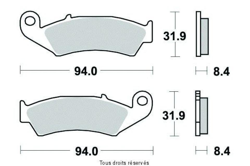 Plaquette de frein Sifam pour Moto Honda 750 Vfr R Rc30 1988 à 1991 AR Neuf