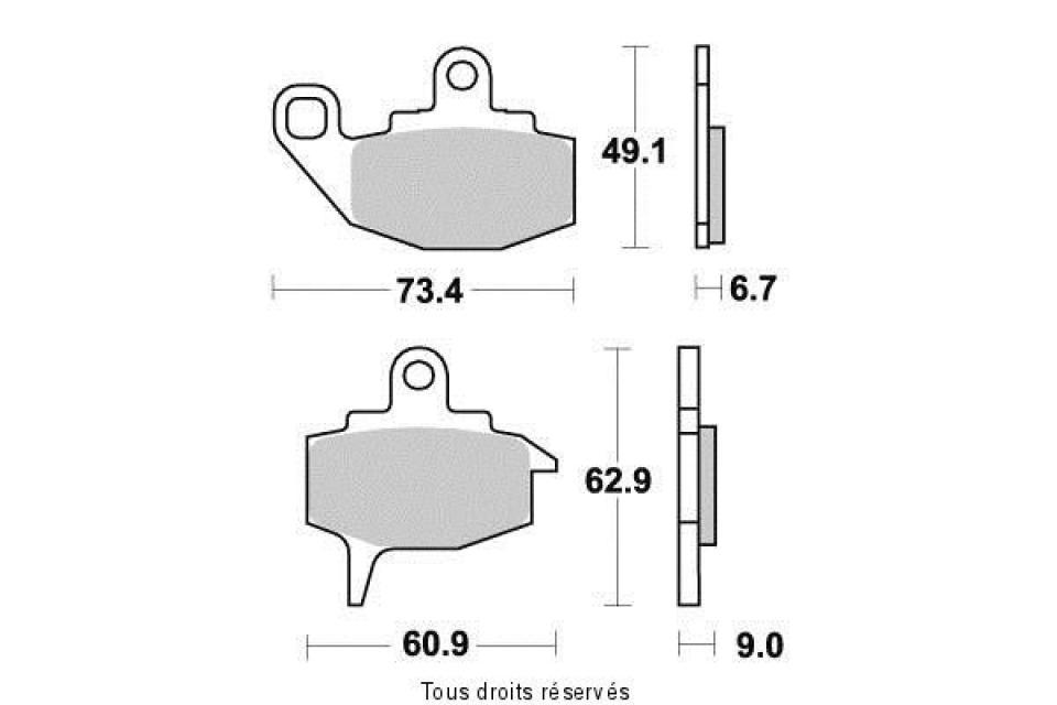 Plaquette de frein Sifam pour Moto Kawasaki 650 Klr A 1987 à 1989 AV Neuf