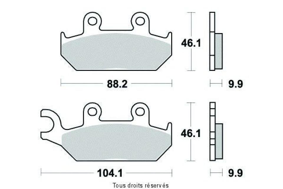Plaquette de frein Perftec pour moto Yamaha 600 Xt K 1990 à 1994 AV S1072N Neuf