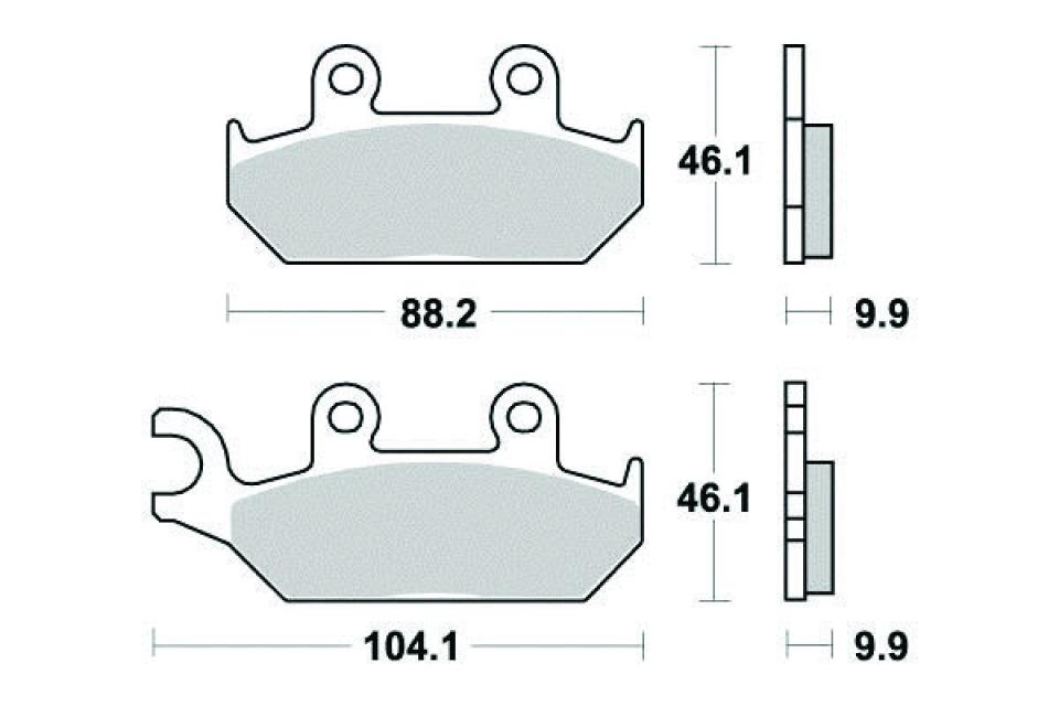 Plaquette de frein Perftec pour moto Yamaha 600 Xt K 1990 à 1994 AV S1072N Neuf