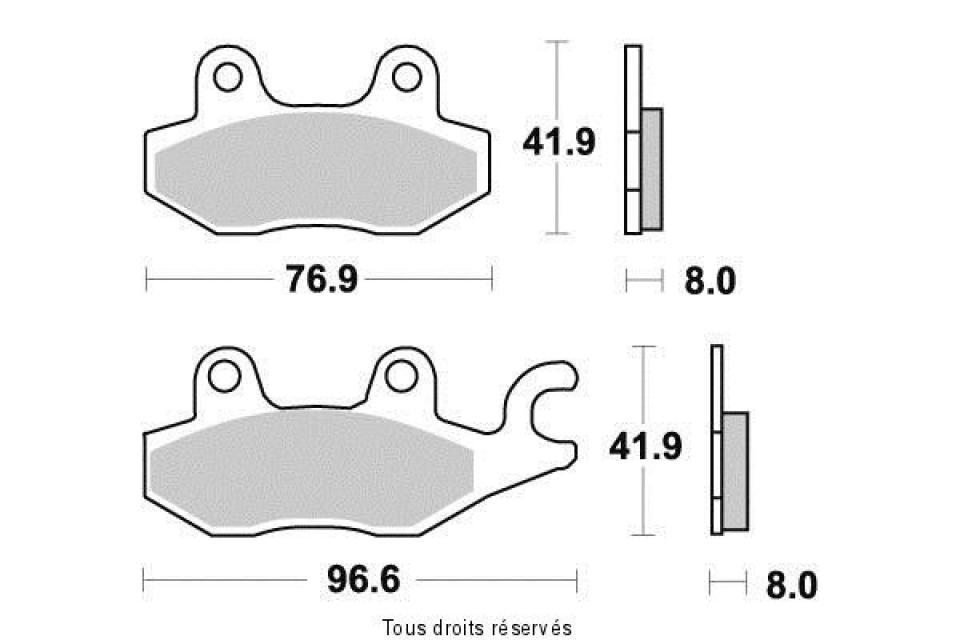 Plaquette de frein Kyoto pour Scooter Sym 125 Euro MX 2002 à 2008 AR Neuf